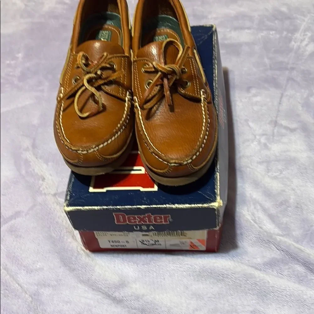 Dexter Newport Brown Leather Boat Shoes Size 9.5